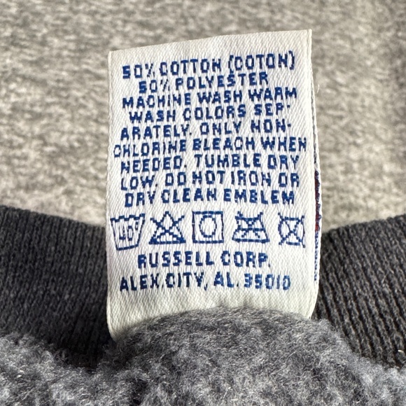 Vintage 90’s Russell Athletic Boxy Oversized Charcoal Gray Men’s XXL V-Notch - Picture 9 of 12